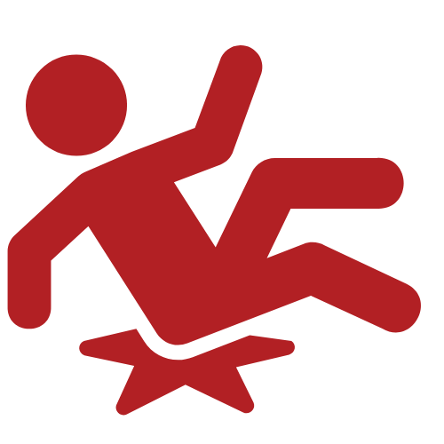 falls icon - red