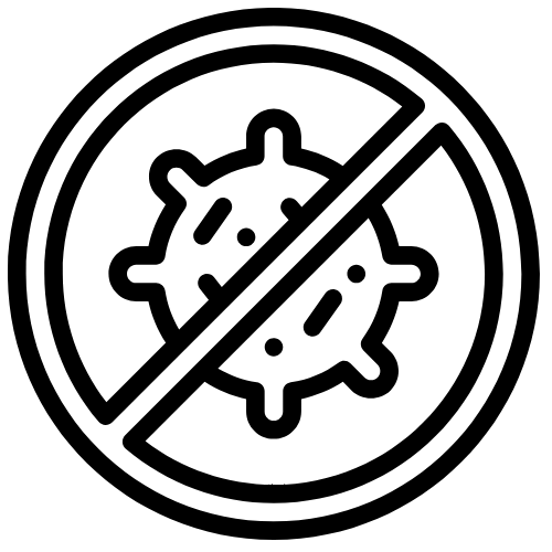 microbe icon - black