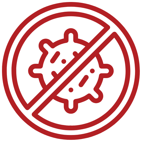 microbe icon - red